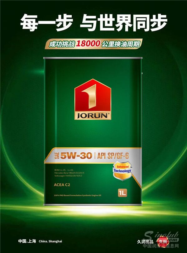 上海久潤SP級別潤滑油——"久潤1號"震撼上