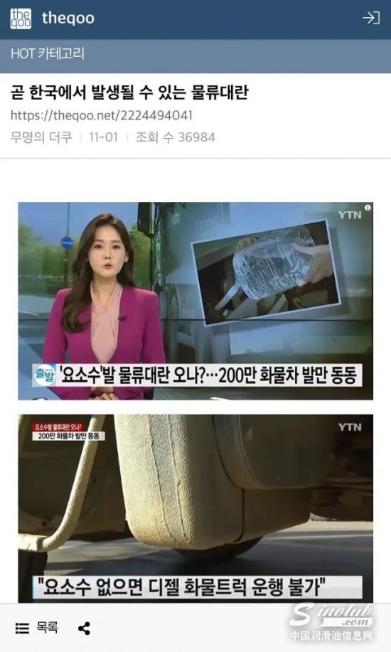 國際市場車用尿素供應緊張